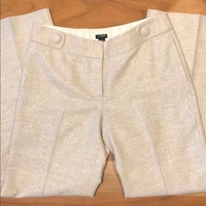J. Crew sparkly wool cream dress pants